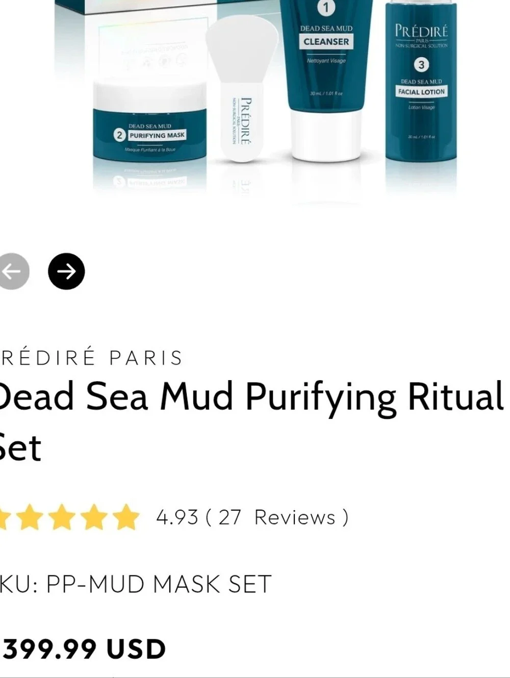 BRAND NEW- Prédiré Paris Dead Sea Mud Purifying Ritual Set *RETAILS FOR $399.99*